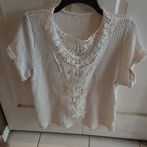 Elegant Cream Women's Top